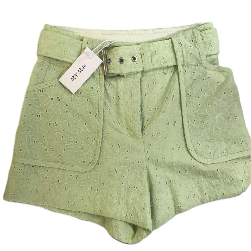 Derek Lam 10 Crosby Monterey Matcha Green Shorts - Picture 7 of 15